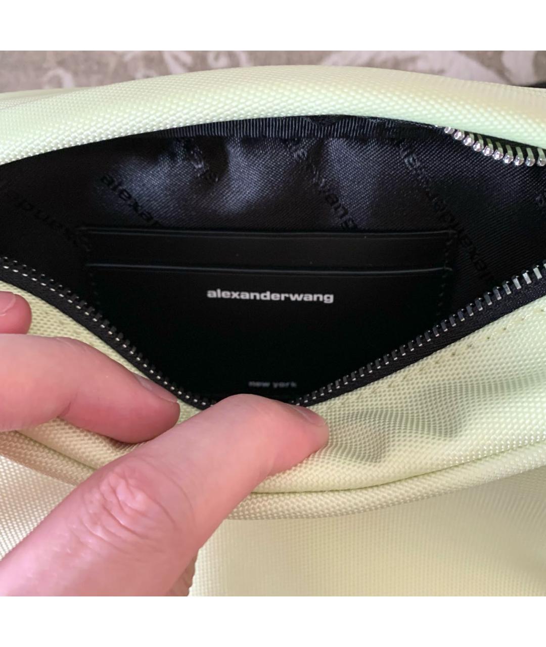 ALEXANDER WANG Желтая синтетическая сумка через плечо, фото 4