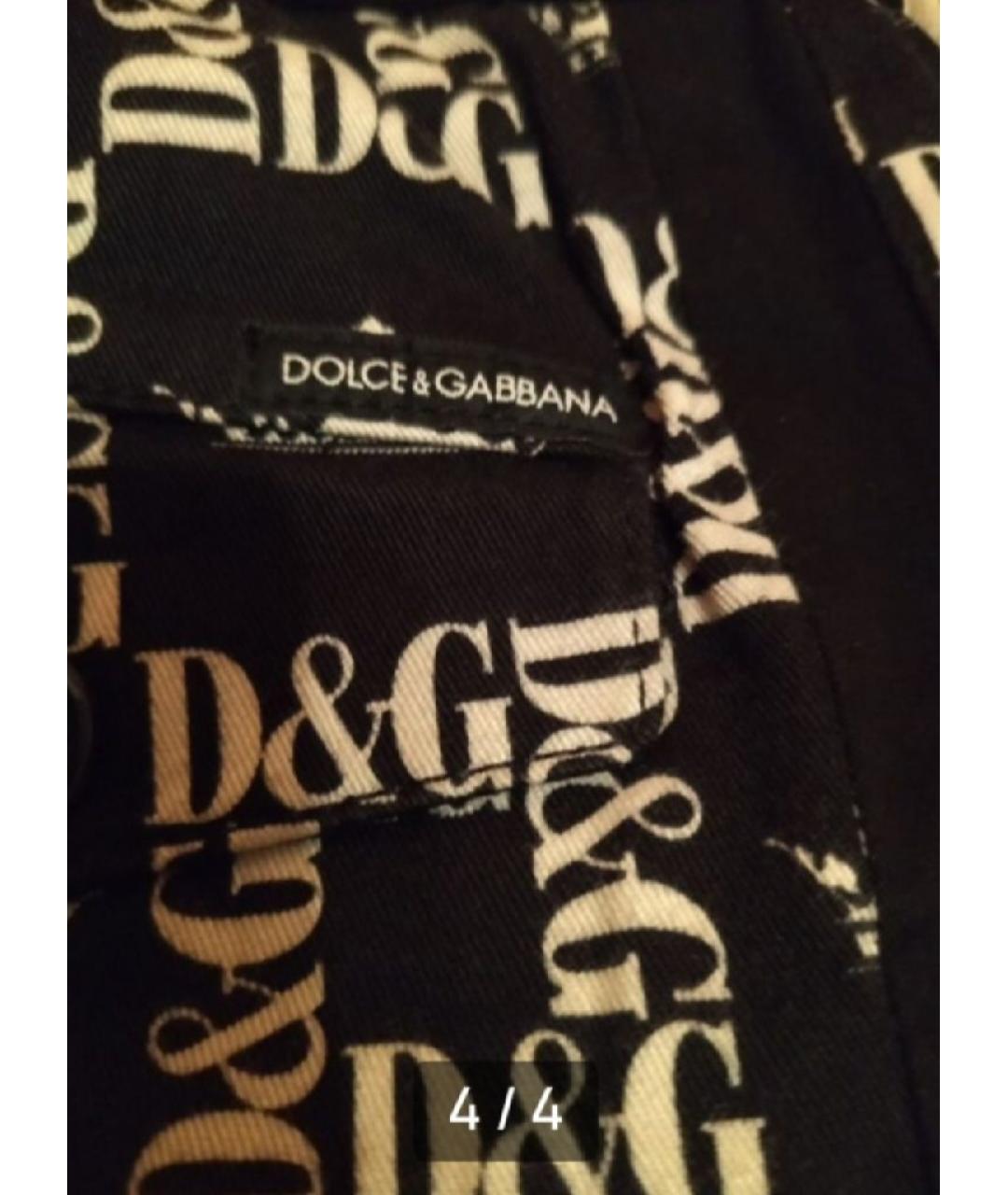 DOLCE & GABBANA KIDS Черные хлопковые брюки и шорты, фото 3