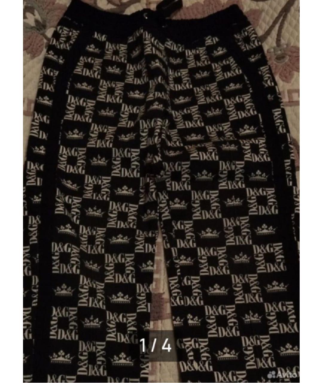 DOLCE & GABBANA KIDS Черные хлопковые брюки и шорты, фото 2