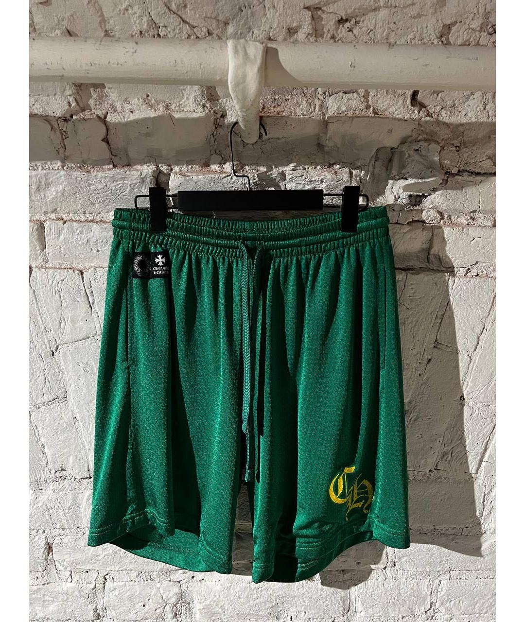 CHROME HEARTS Зеленые шорты, фото 4