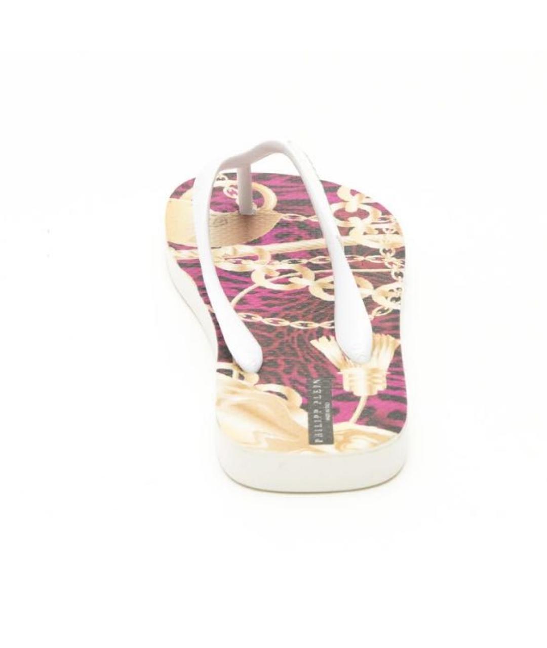 PHILIPP PLEIN Розовые неопреновые шлепанцы, фото 3
