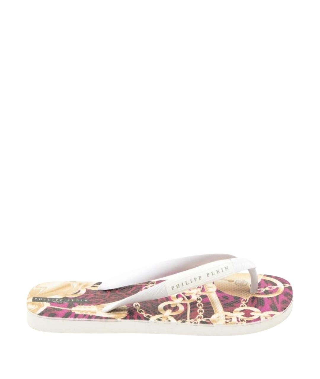PHILIPP PLEIN Розовые неопреновые шлепанцы, фото 1