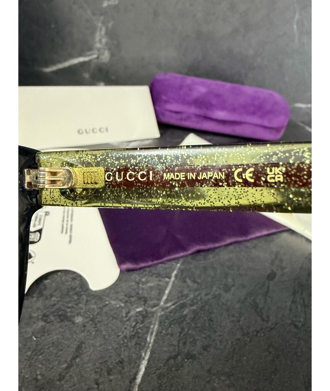 GUCCI Черные пластиковые солнцезащитные очки, фото 7