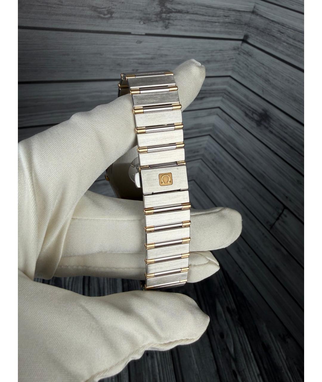 OMEGA Белые часы из желтого золота, фото 9