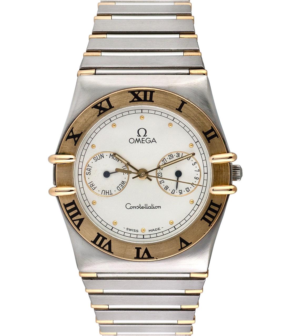 OMEGA Белые часы из желтого золота, фото 1