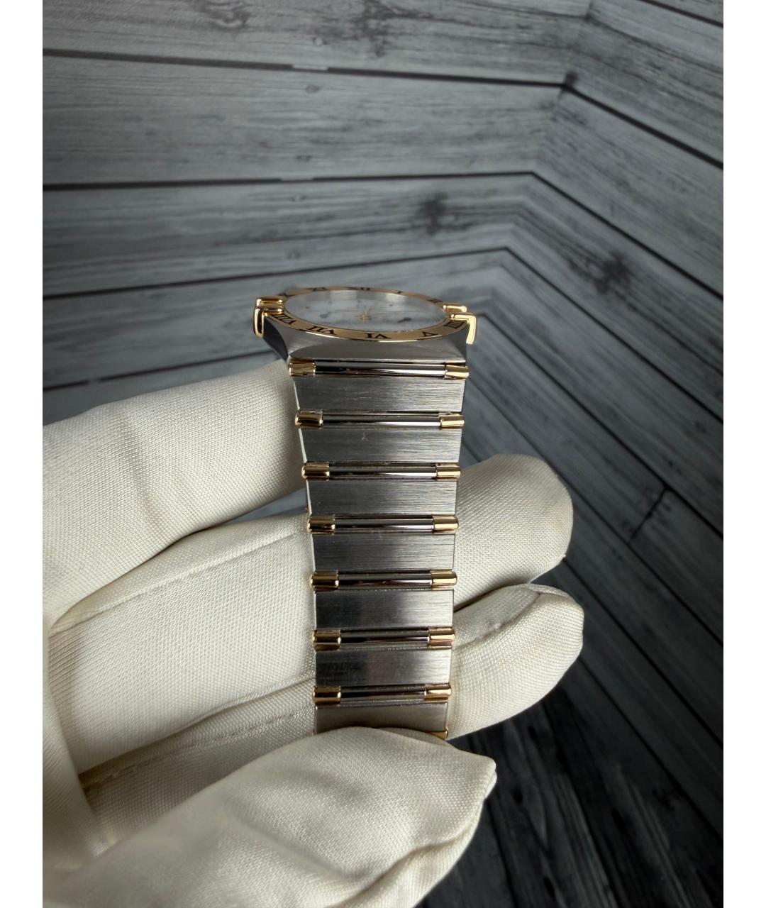 OMEGA Белые часы из желтого золота, фото 7