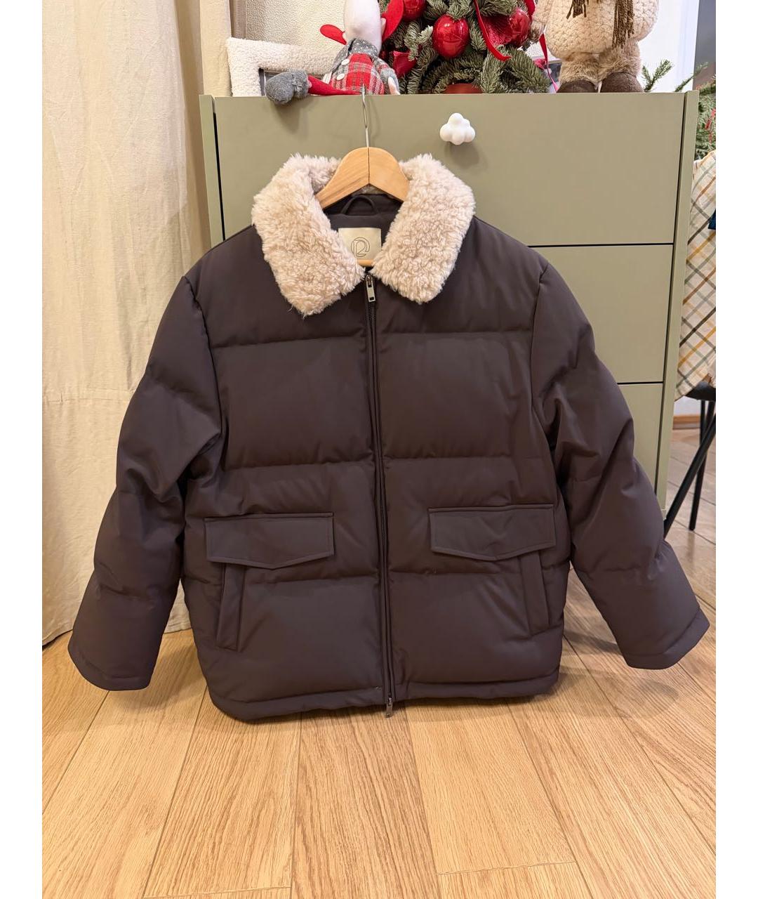 12 STOREEZ Коричневый полиэстеровый пуховик, фото 7