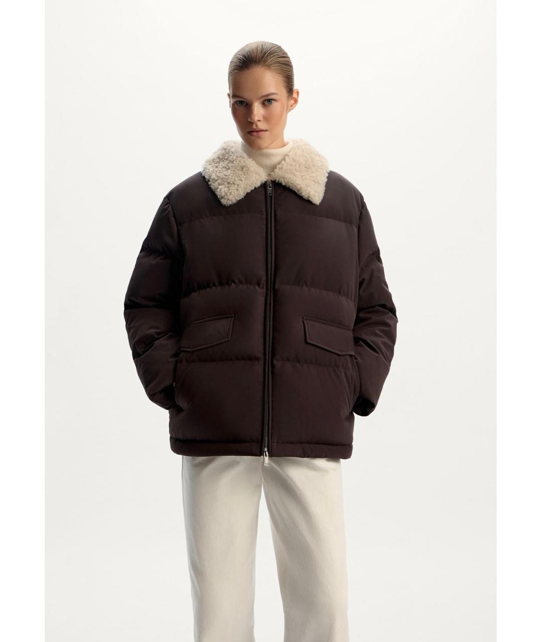 12 STOREEZ Коричневый полиэстеровый пуховик, фото 5