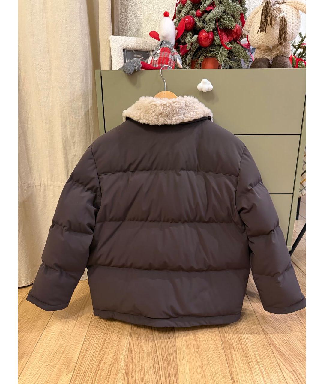 12 STOREEZ Коричневый полиэстеровый пуховик, фото 2