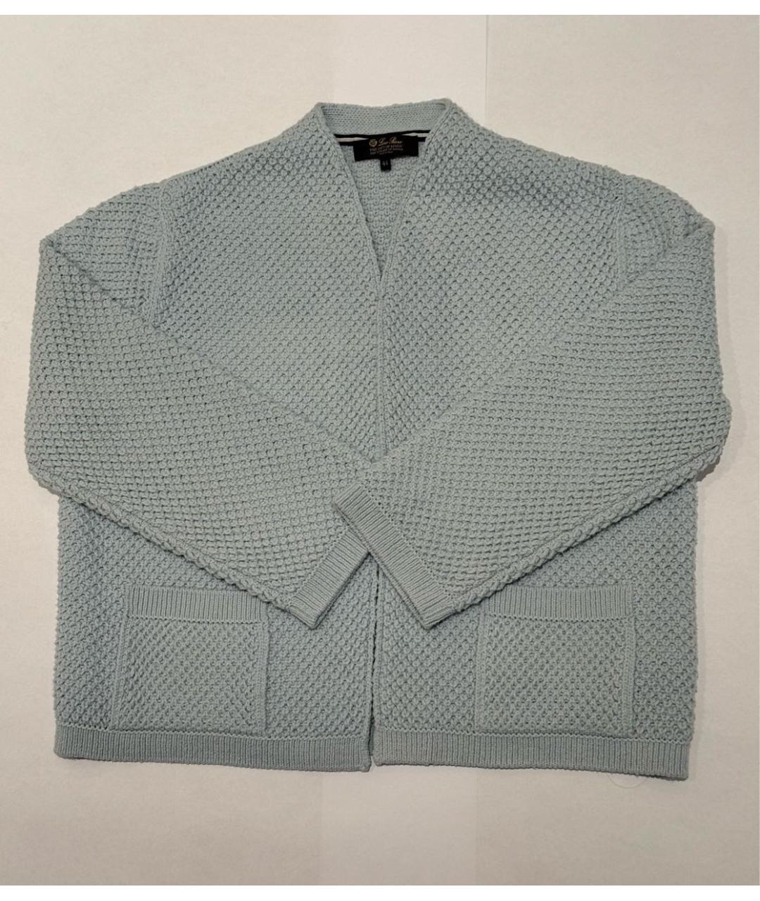 LORO PIANA Голубой кашемировый костюм с брюками, фото 4