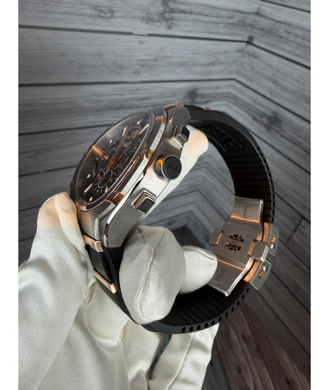 PIAGET Черные часы из розового золота, фото 6