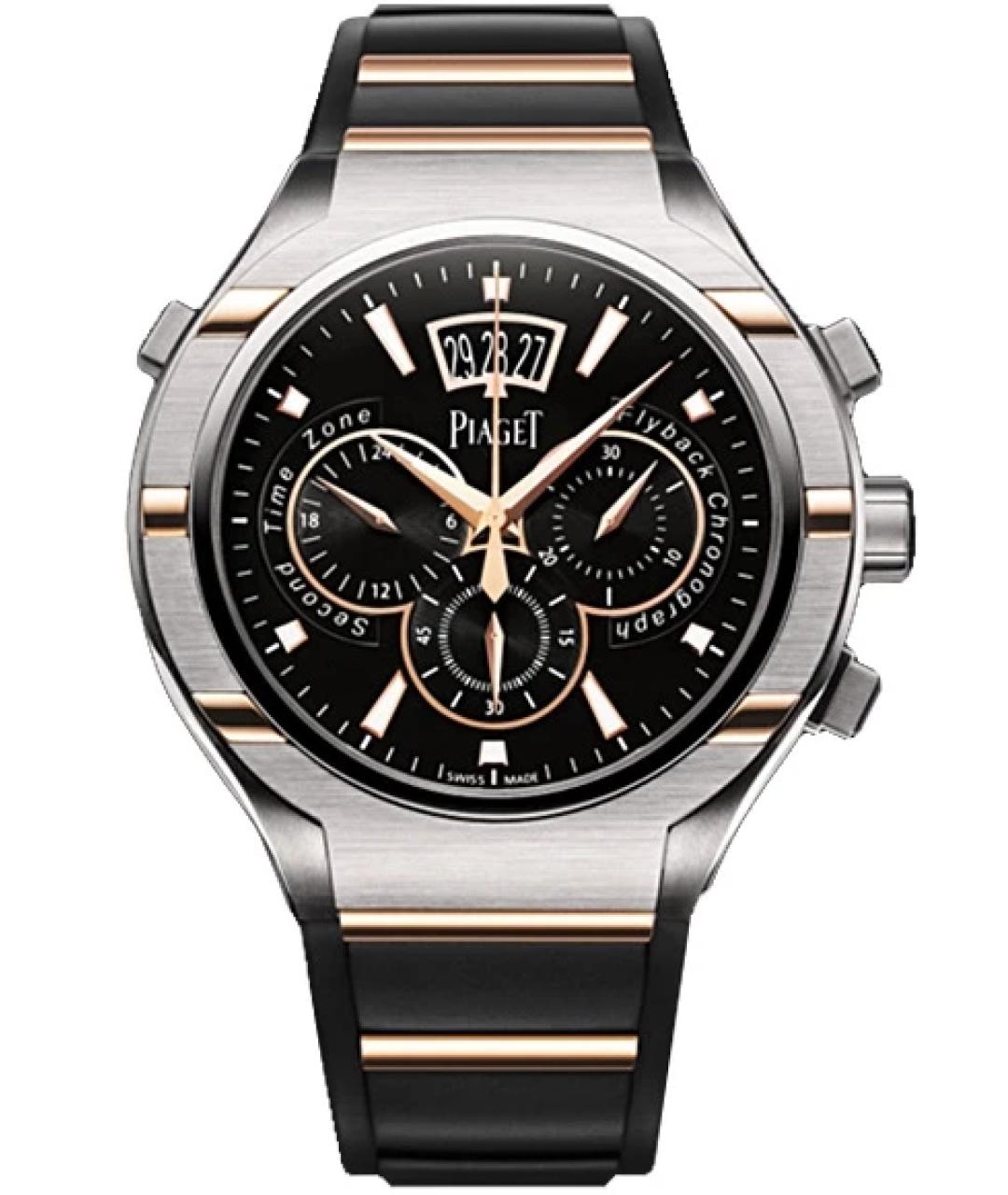 PIAGET Черные часы из розового золота, фото 1