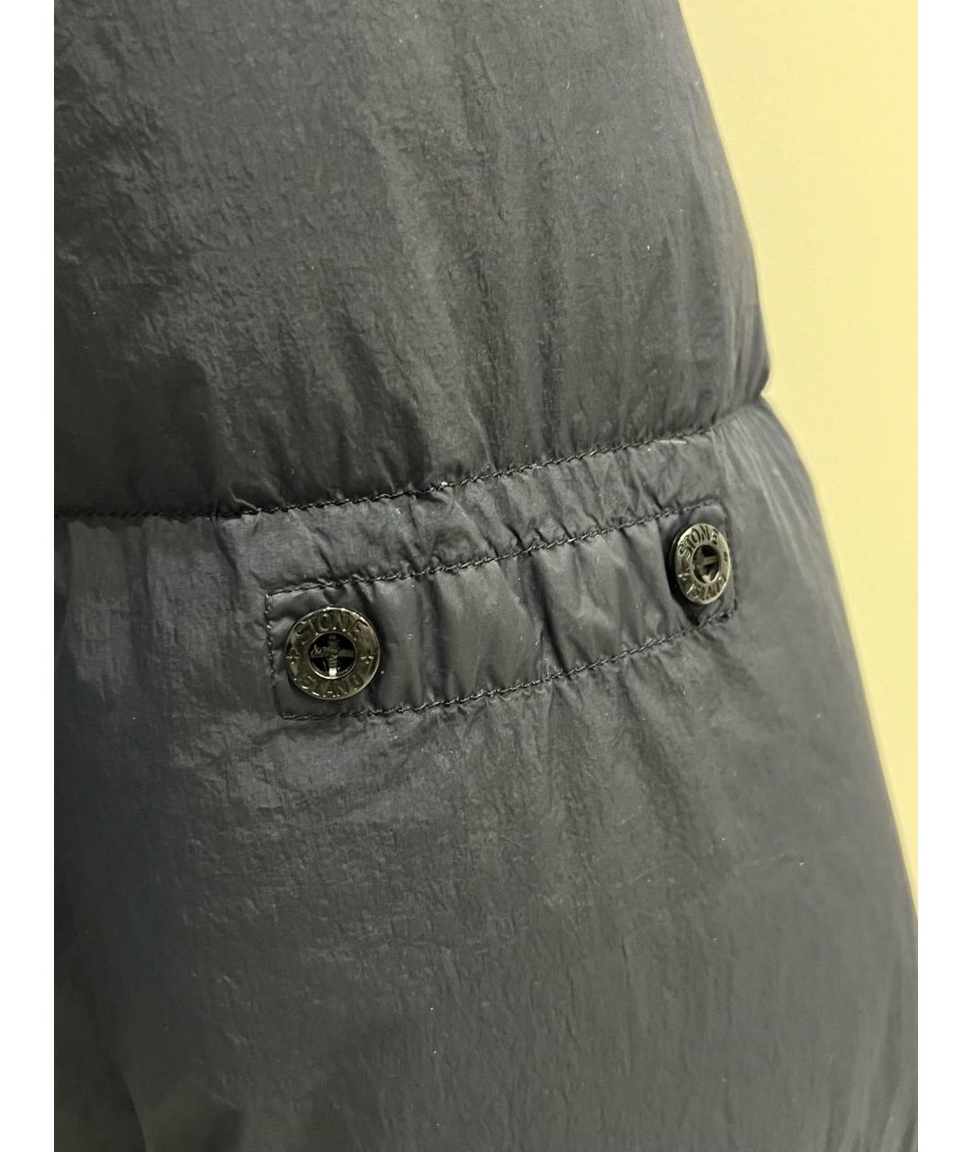 STONE ISLAND Темно-синяя полиуретановая куртка, фото 8