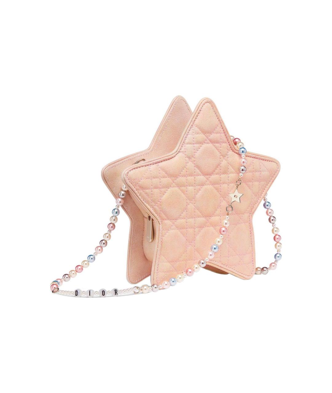 CHRISTIAN DIOR Розовая кожаная сумка через плечо, фото 2