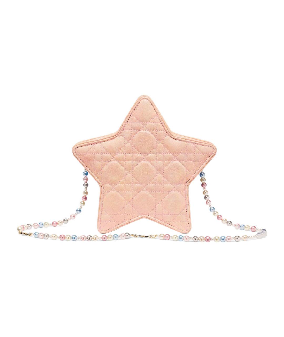 CHRISTIAN DIOR Розовая кожаная сумка через плечо, фото 3