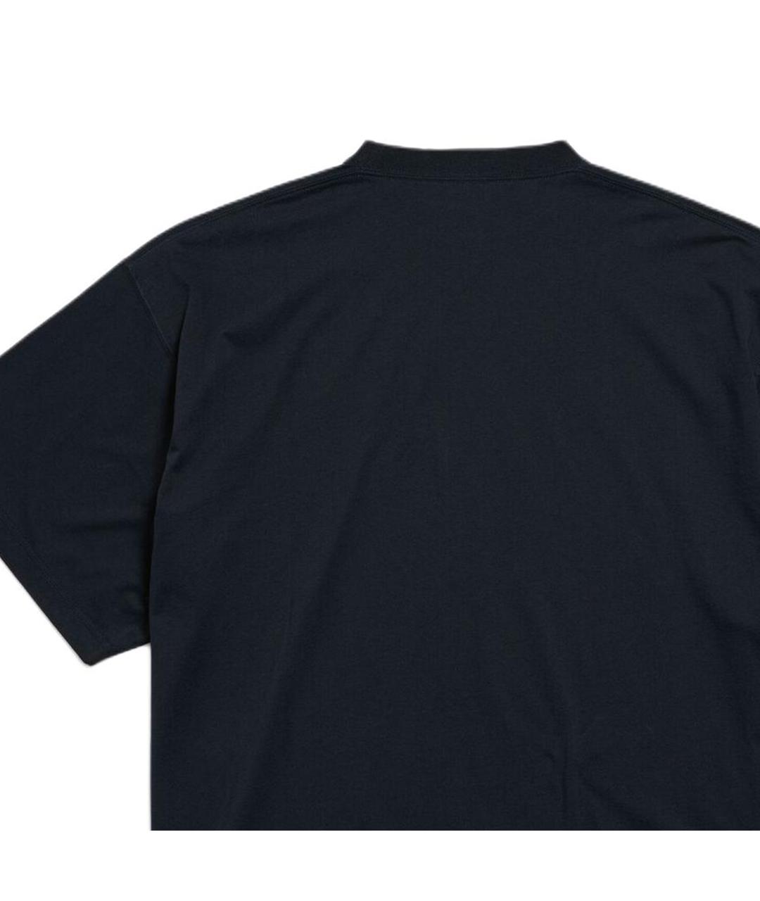 BALENCIAGA Черная хлопковая футболка, фото 3