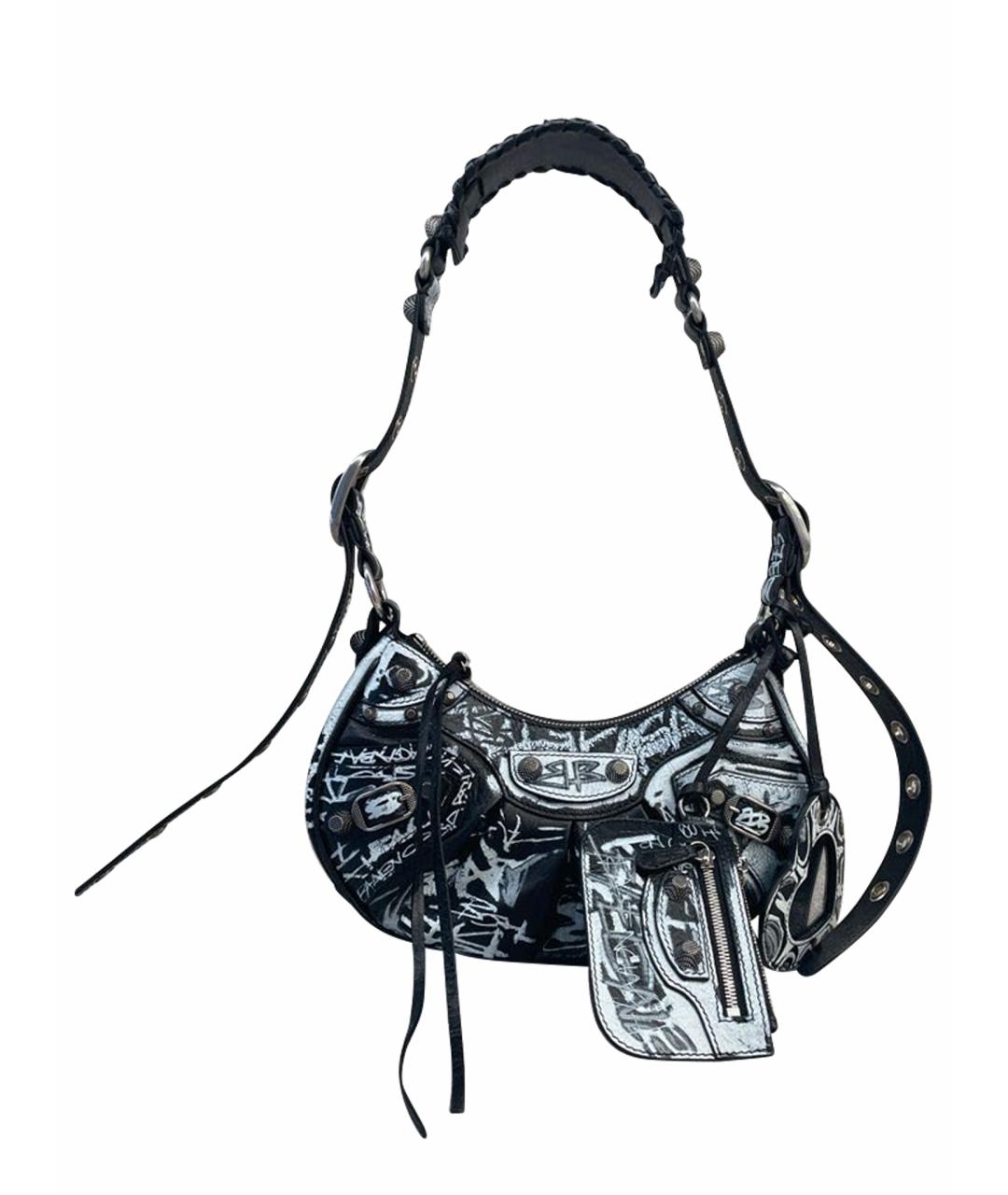 BALENCIAGA Черная кожаная сумка с короткими ручками, фото 1