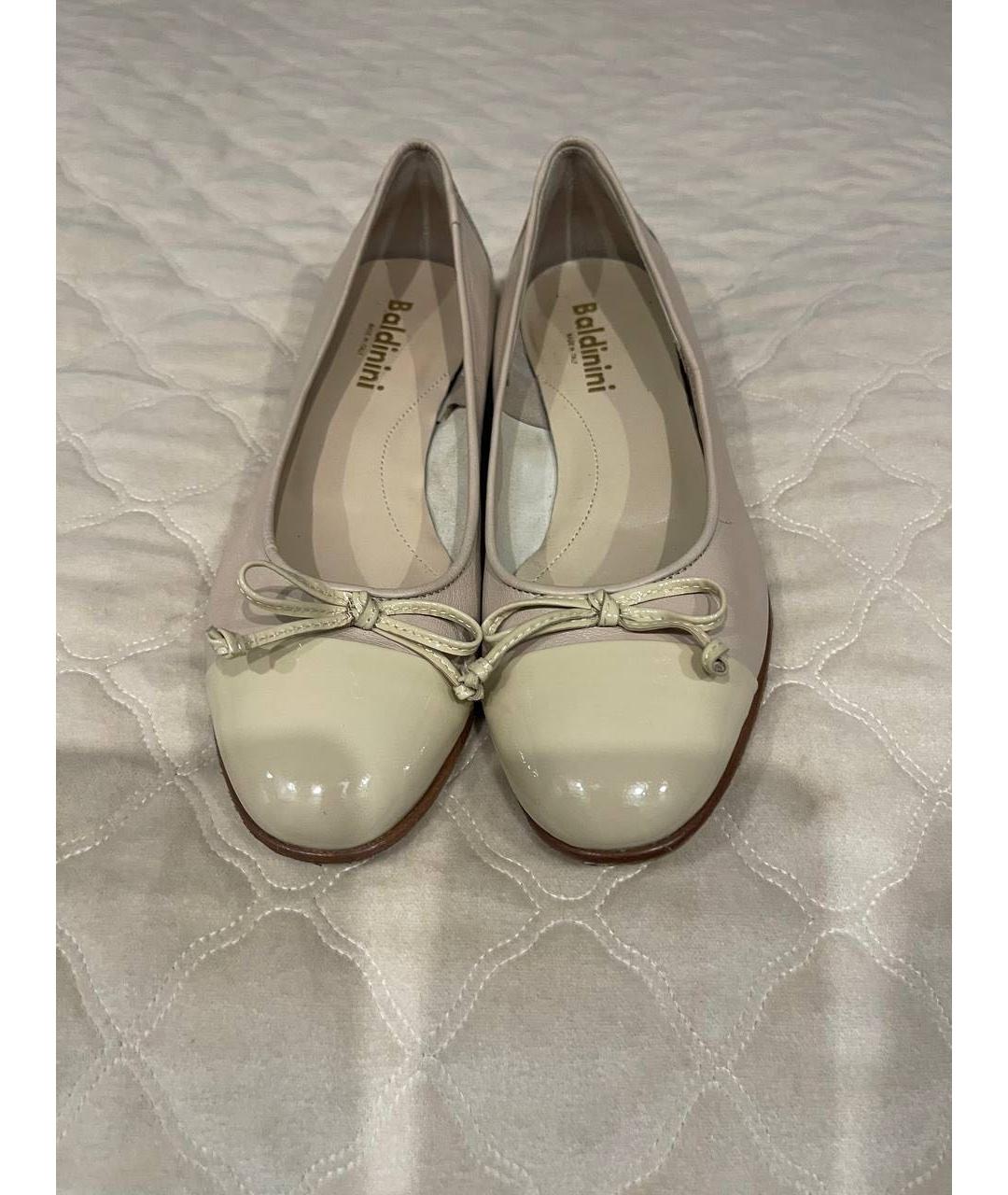 BALLY Бежевые кожаные балетки, фото 5