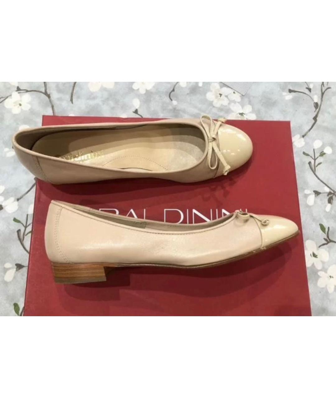 BALLY Бежевые кожаные балетки, фото 2
