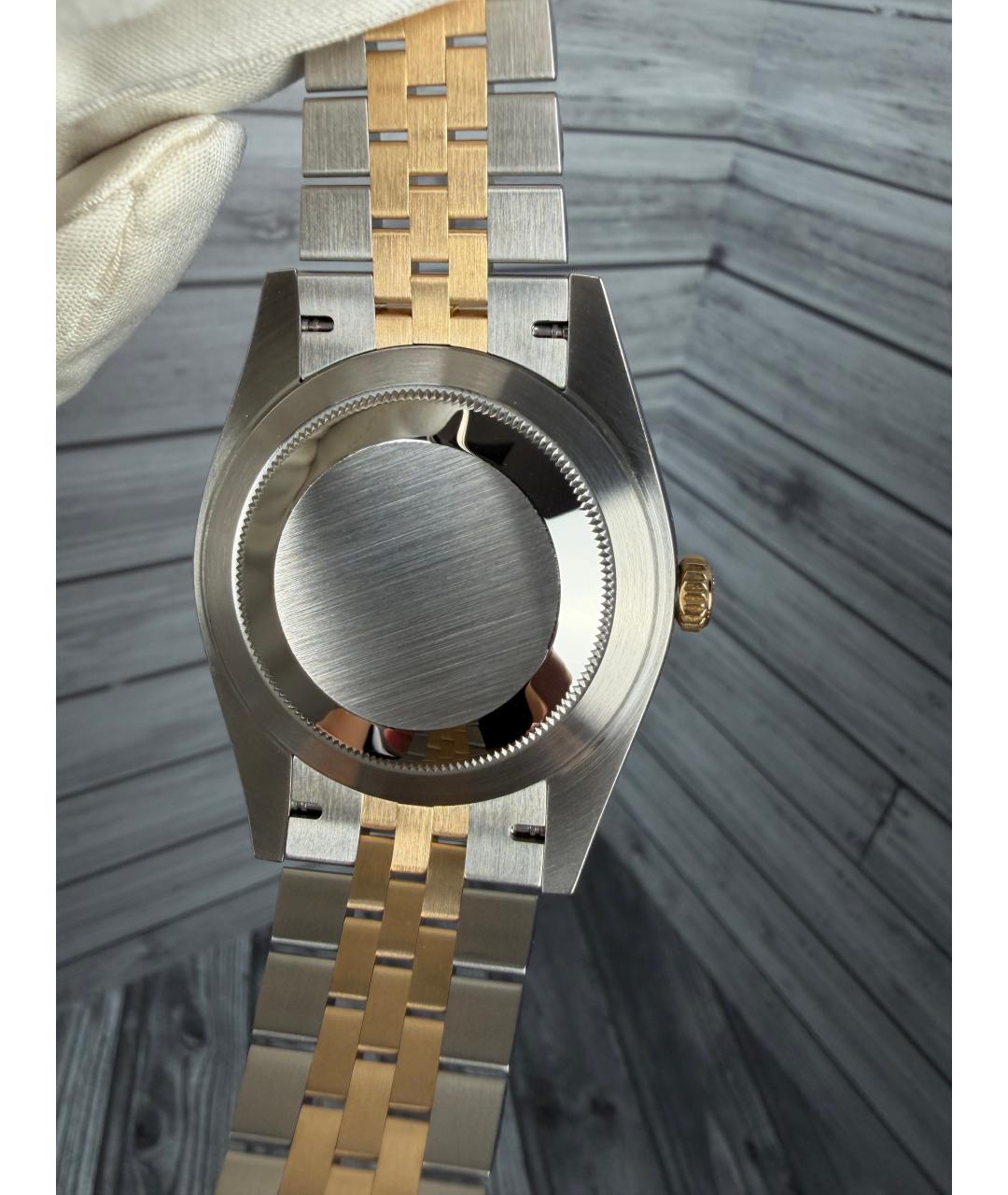 ROLEX Серые часы из желтого золота, фото 7