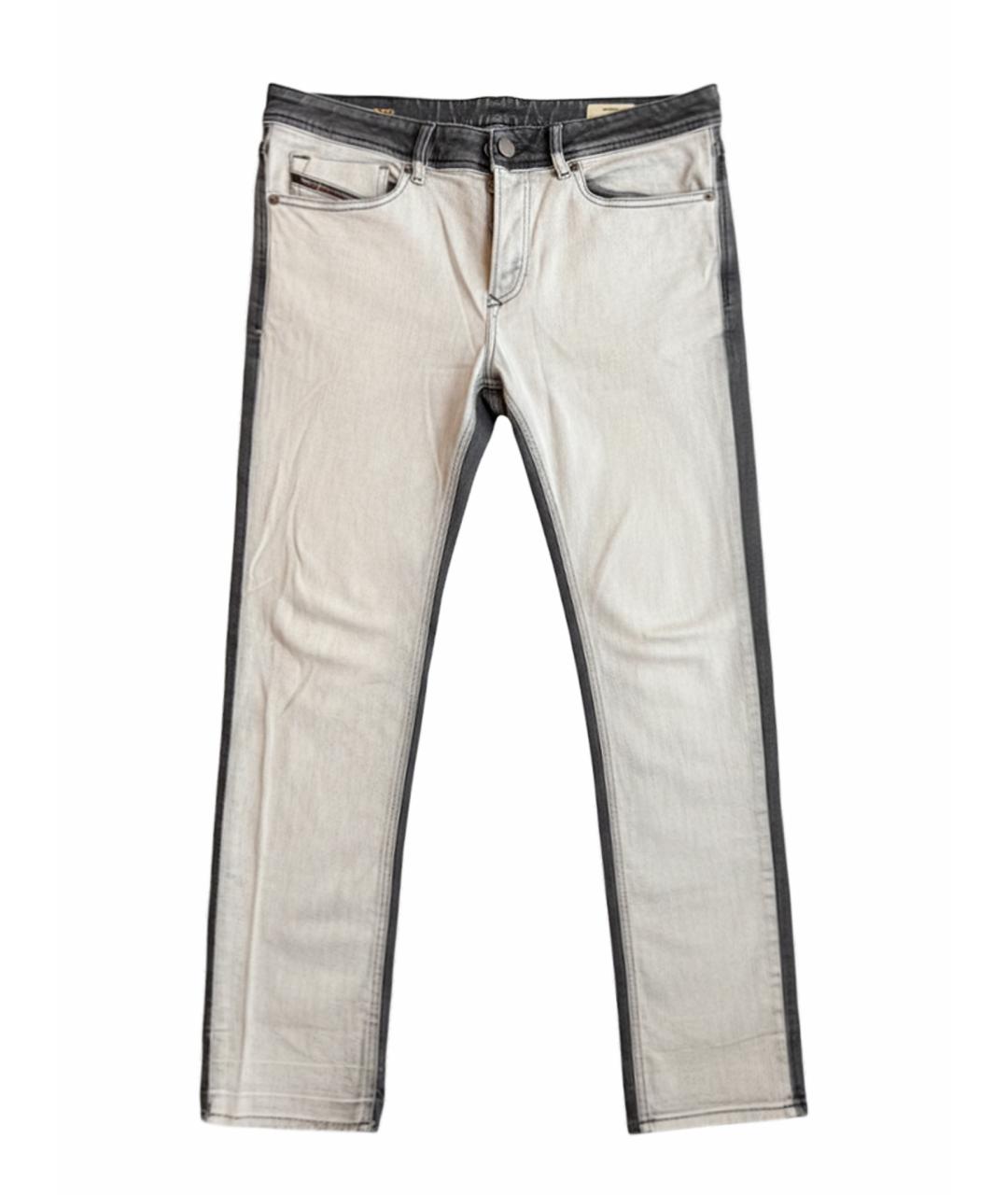 DIESEL BLACK GOLD Серые хлопковые джинсы скинни, фото 1