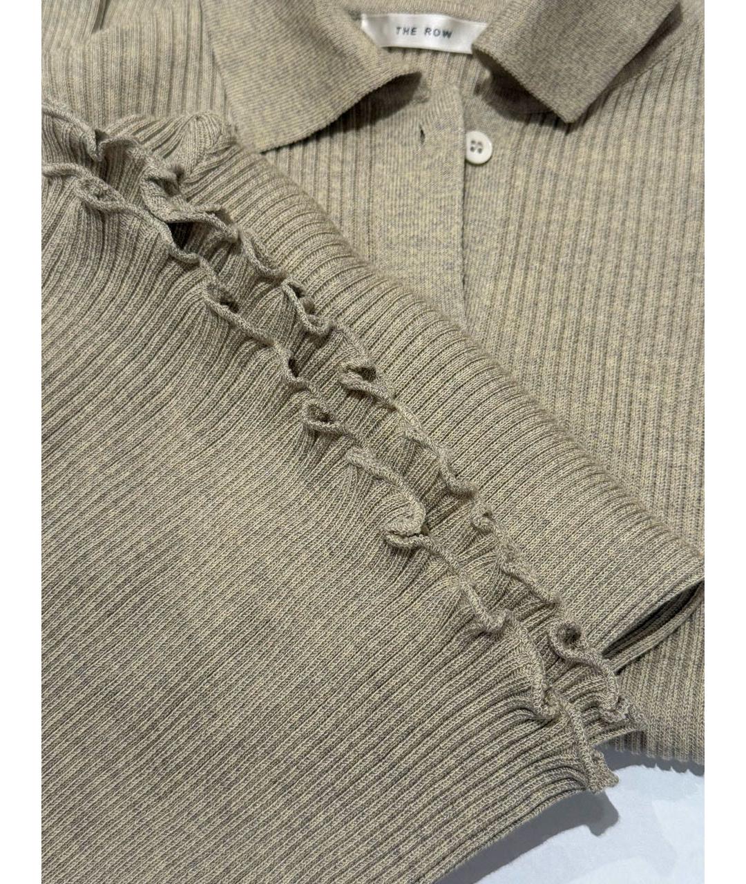 THE ROW Бежевый шелковый костюм с брюками, фото 3