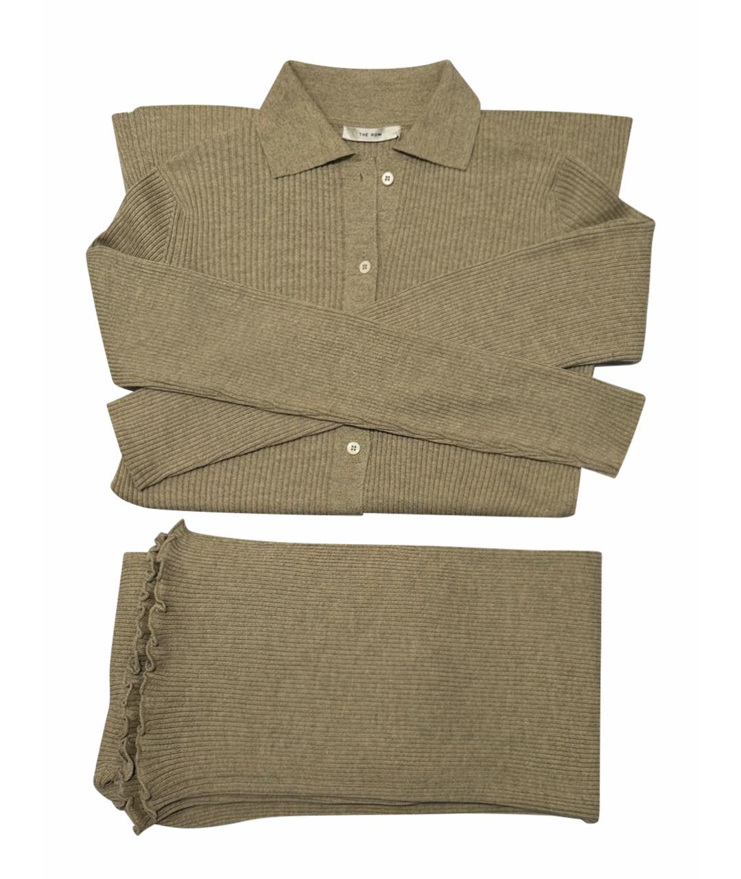 THE ROW Бежевый шелковый костюм с брюками, фото 1