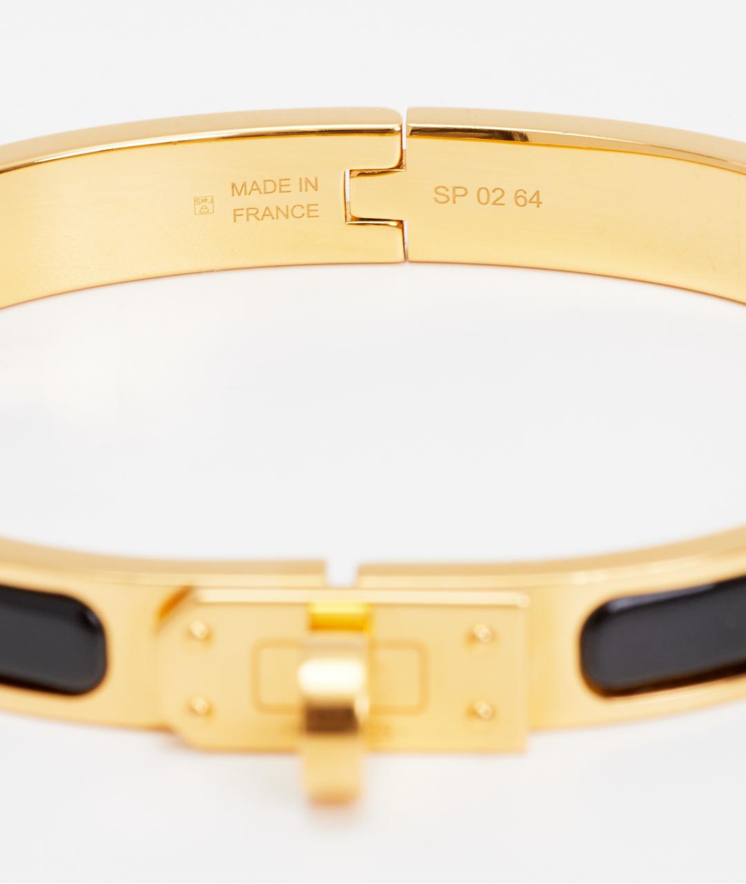 HERMES Золотой металлический браслет, фото 2