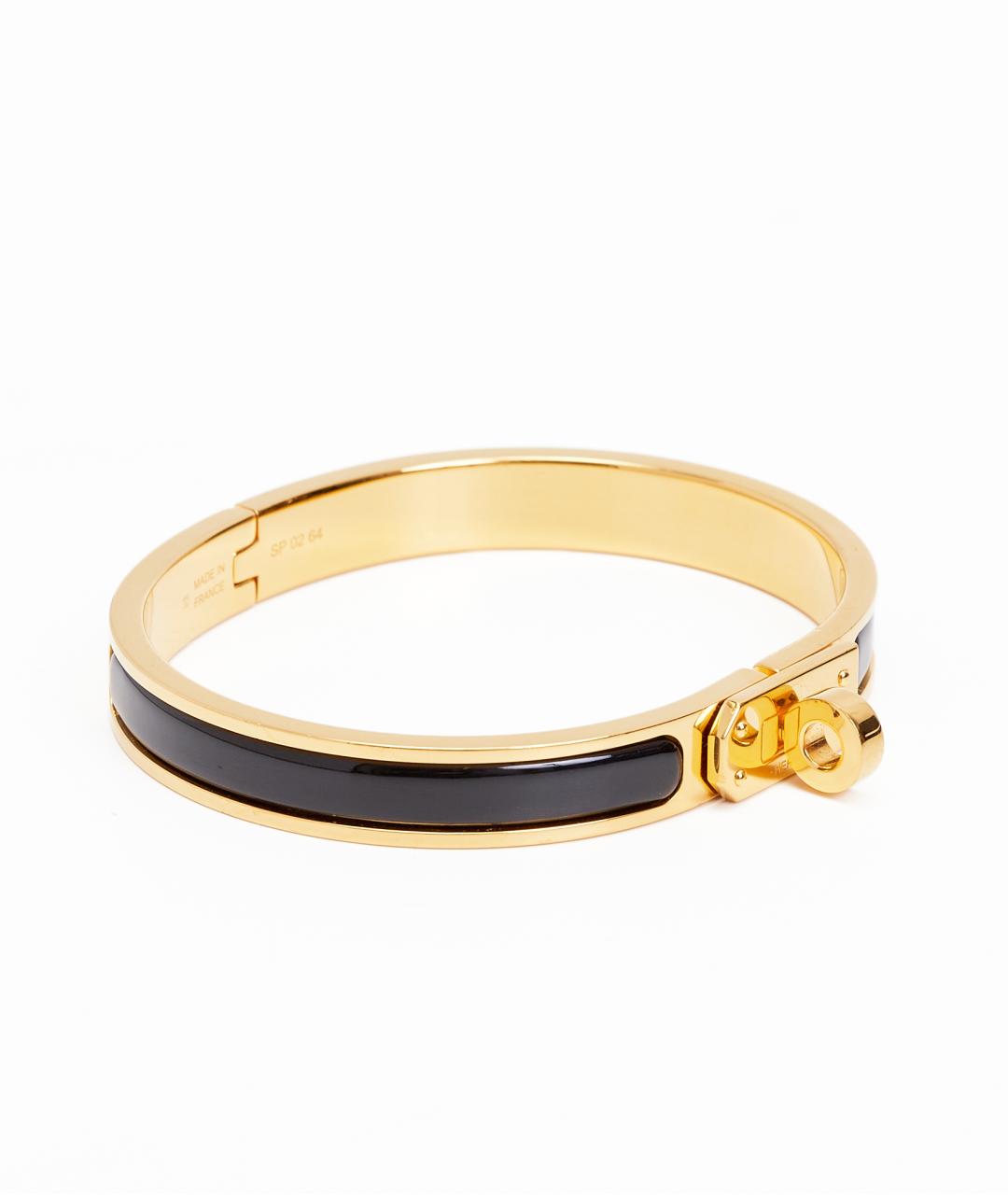 HERMES Золотой металлический браслет, фото 3