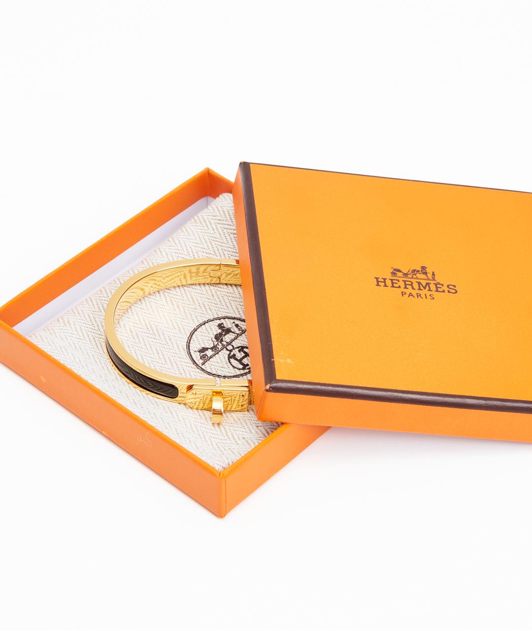 HERMES Золотой металлический браслет, фото 4
