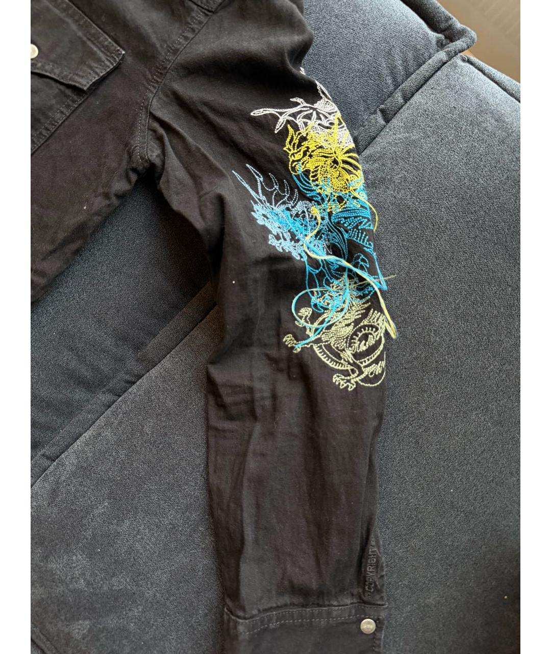 DIESEL BLACK GOLD Черная хлопковая кэжуал рубашка, фото 2