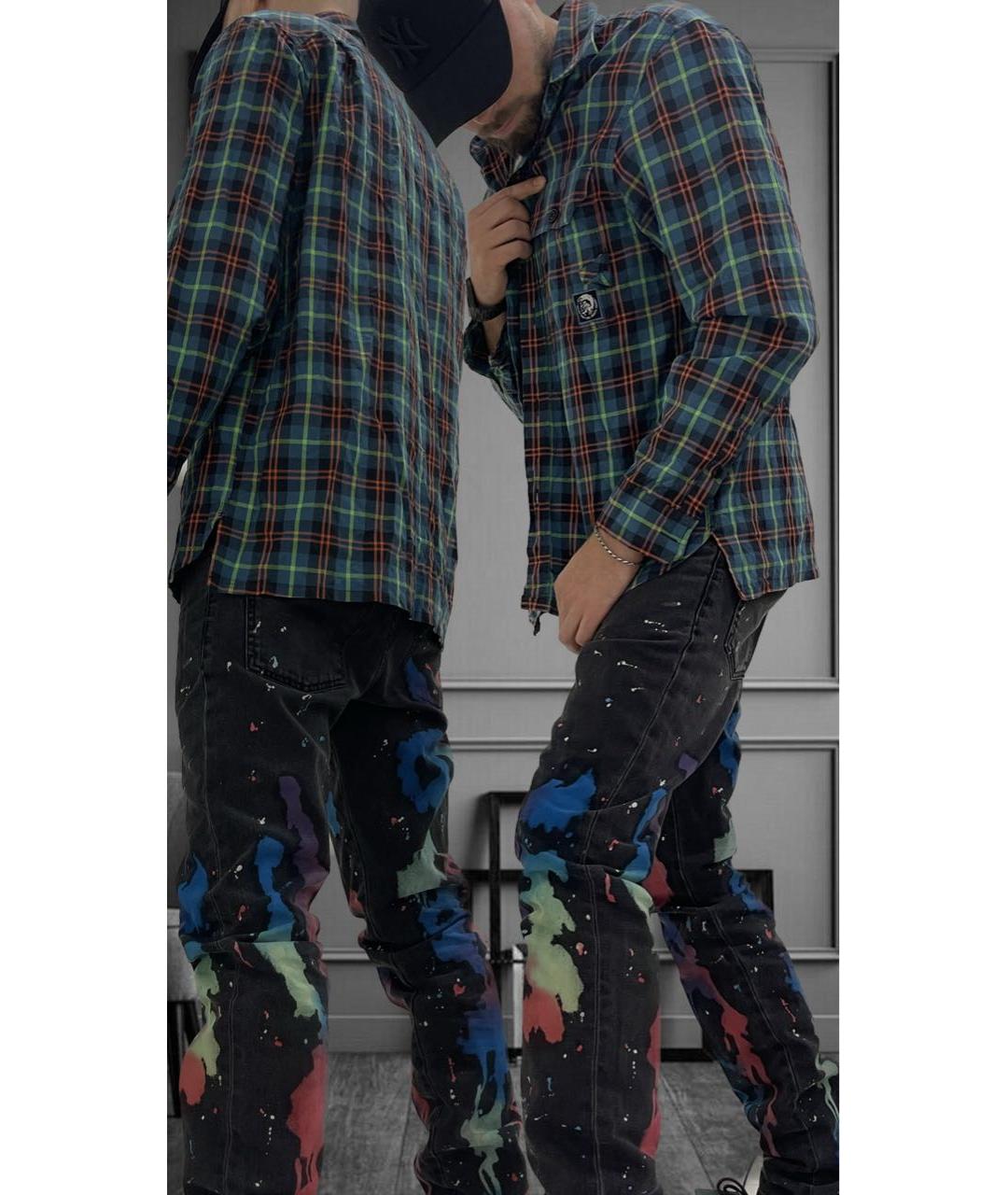 DIESEL BLACK GOLD Зеленая хлопковая кэжуал рубашка, фото 4