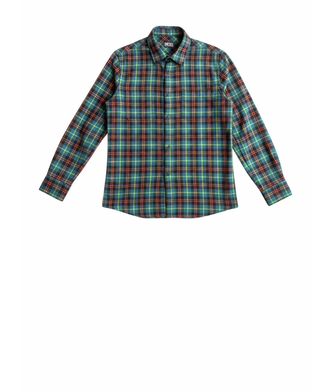DIESEL BLACK GOLD Зеленая хлопковая кэжуал рубашка, фото 1