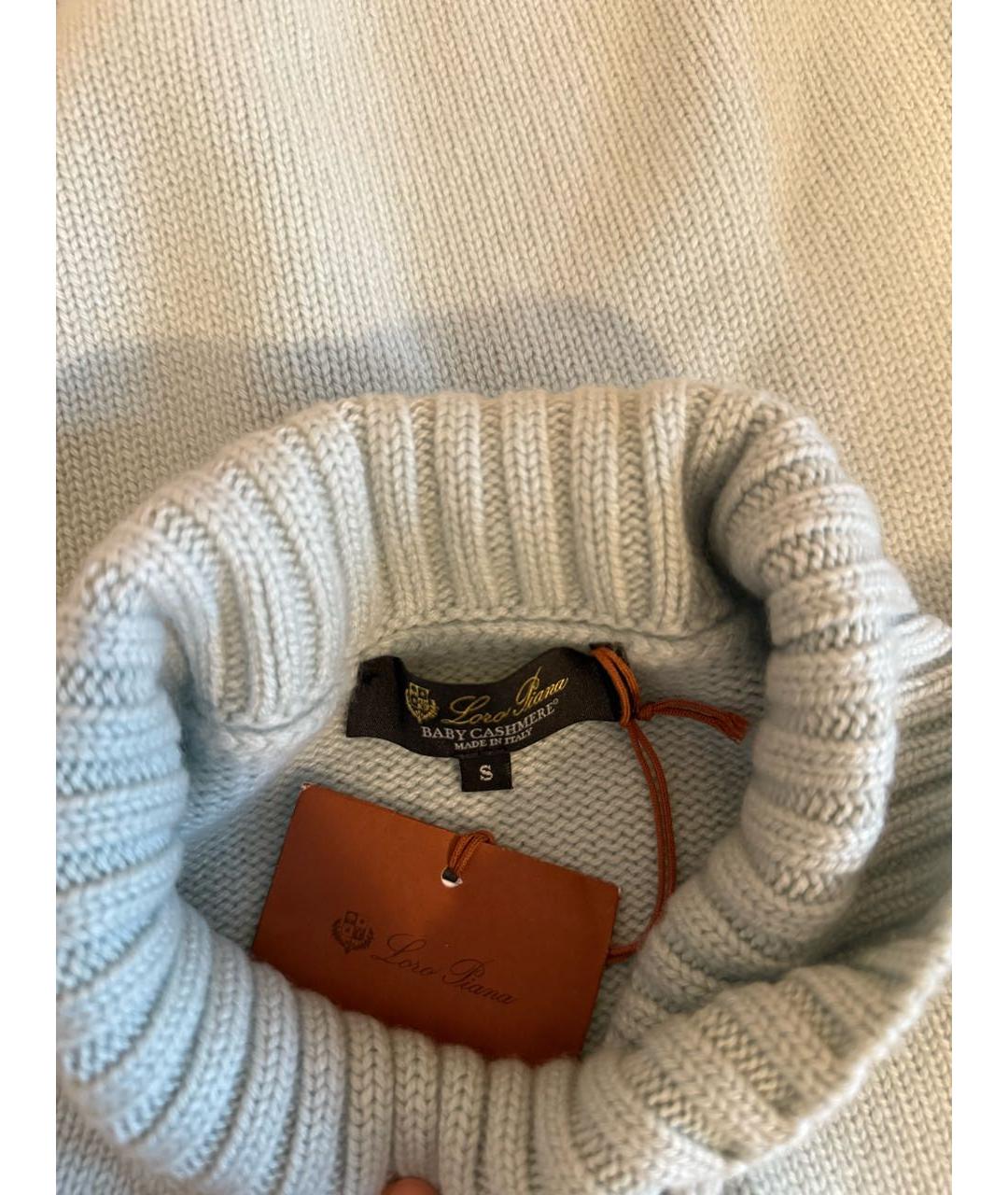LORO PIANA Голубой кашемировый джемпер / свитер, фото 4