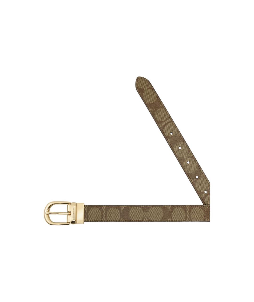 COACH Коричневый кожаный ремень, фото 2