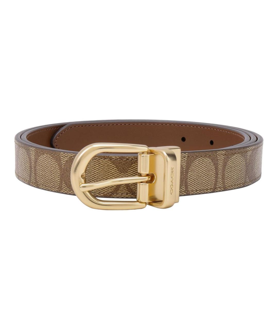 COACH Коричневый кожаный ремень, фото 1