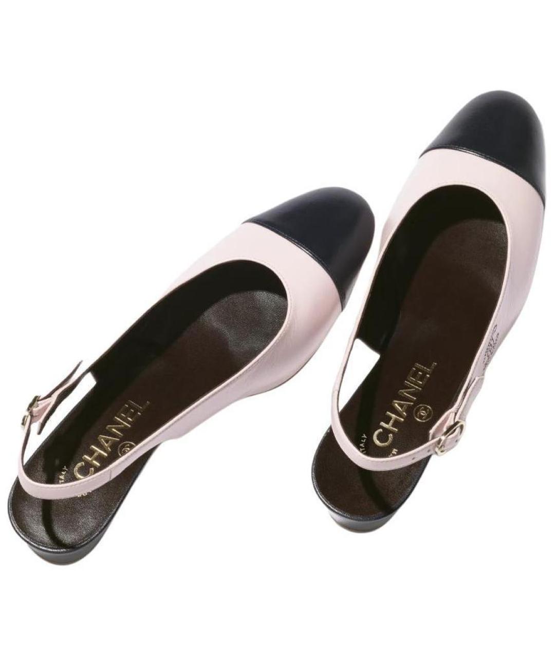 CHANEL Розовые кожаные туфли, фото 3