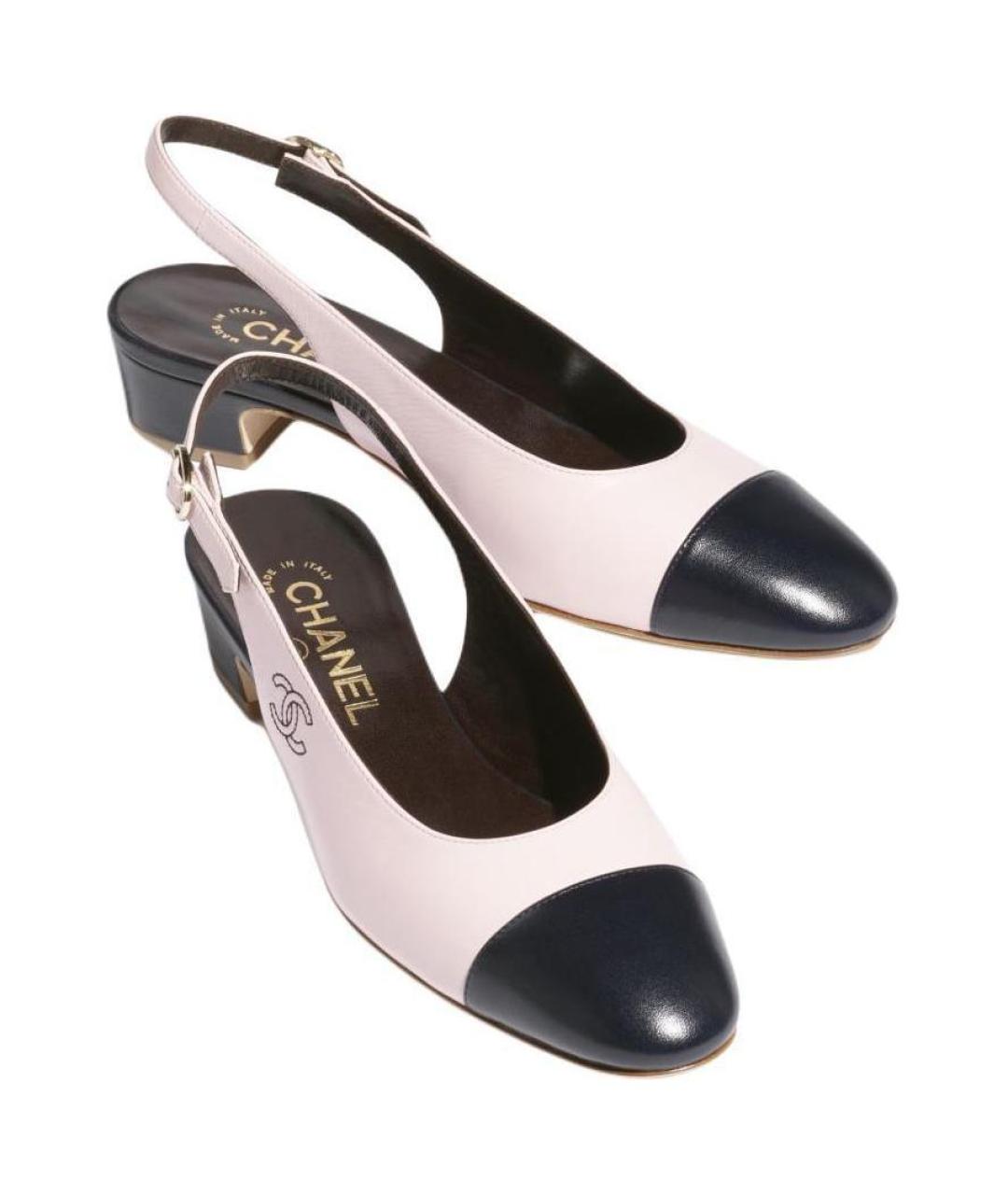 CHANEL Розовые кожаные туфли, фото 4