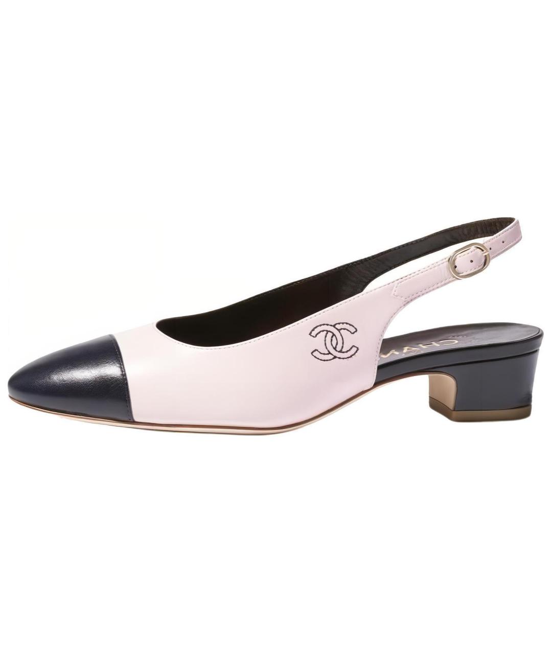 CHANEL Розовые кожаные туфли, фото 2