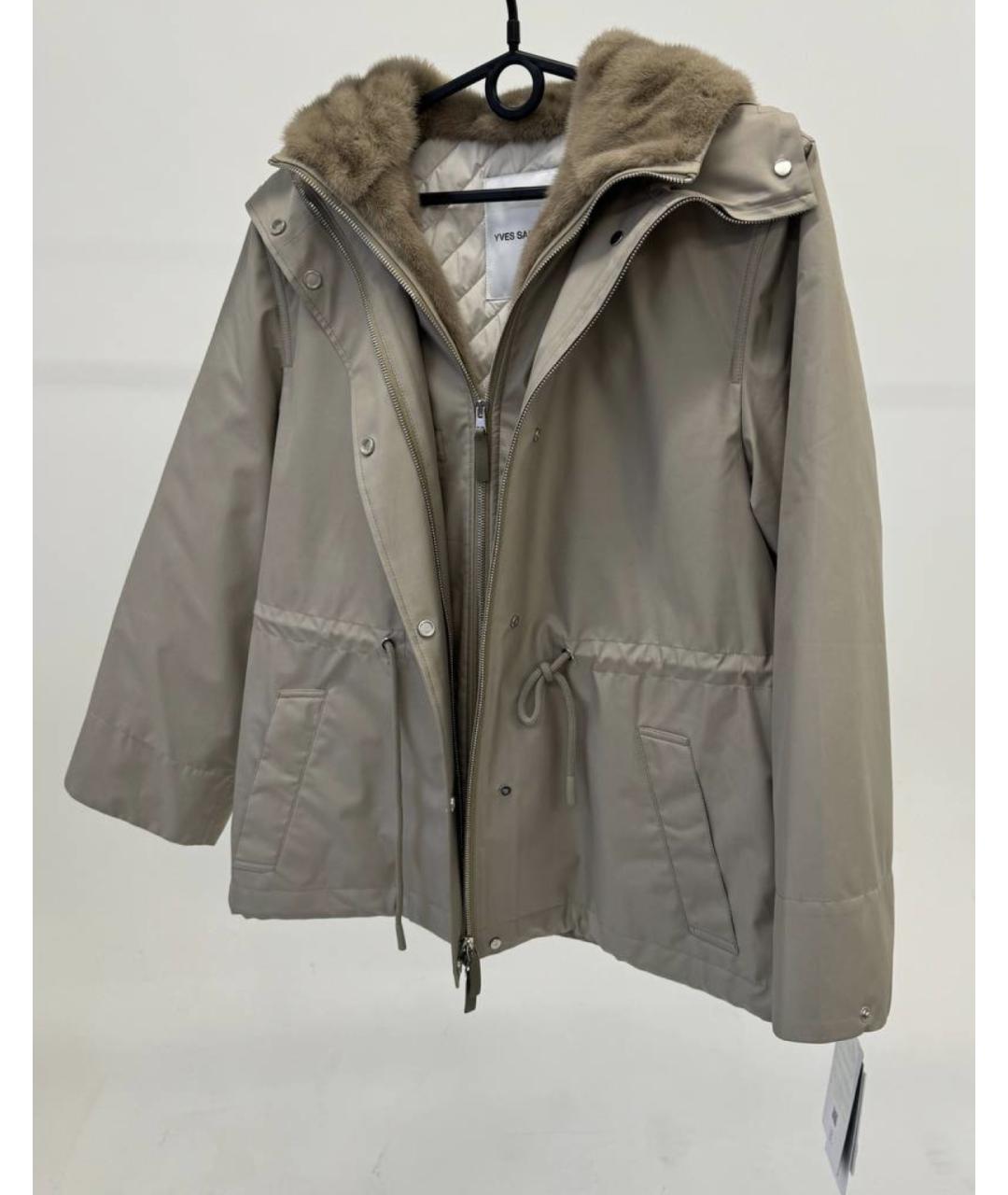 YVES SALOMON Хаки полиэстеровая парка, фото 3
