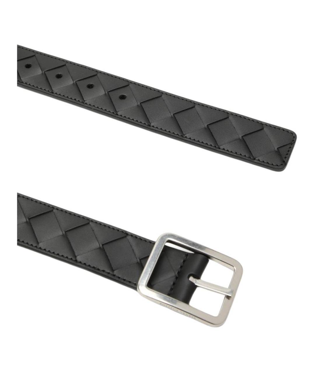 BOTTEGA VENETA Черный кожаный ремень, фото 2