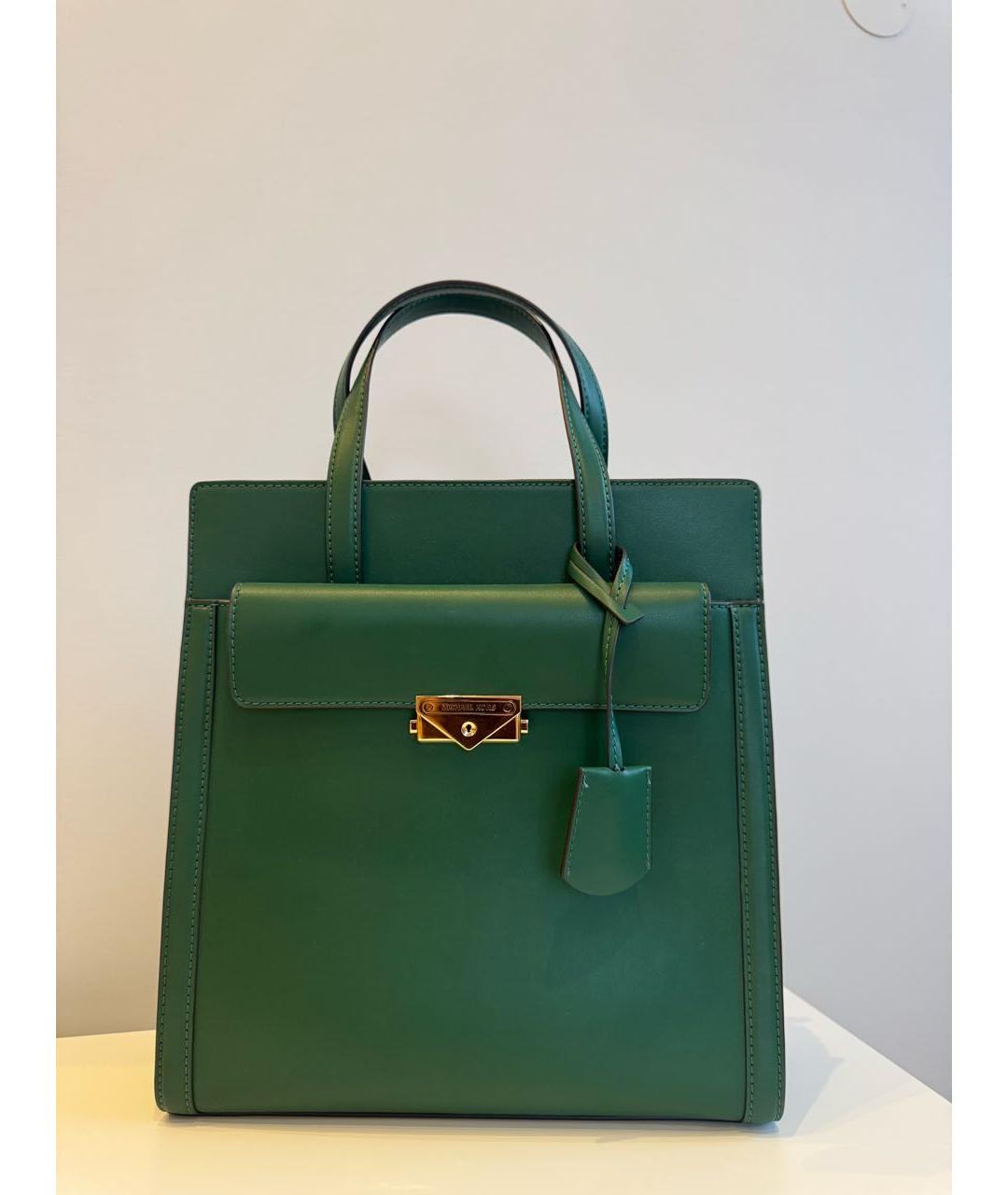 MICHAEL KORS Зеленая сумка тоут из искусственной кожи, фото 5