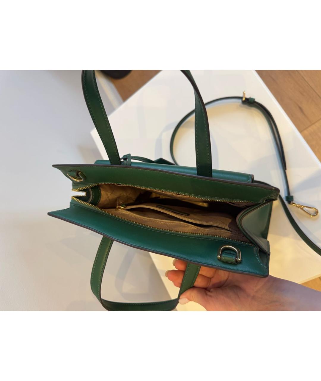 MICHAEL KORS Зеленая сумка тоут из искусственной кожи, фото 4