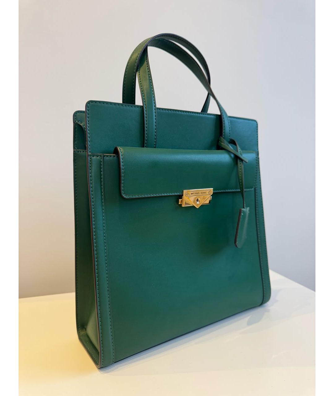 MICHAEL KORS Зеленая сумка тоут из искусственной кожи, фото 2