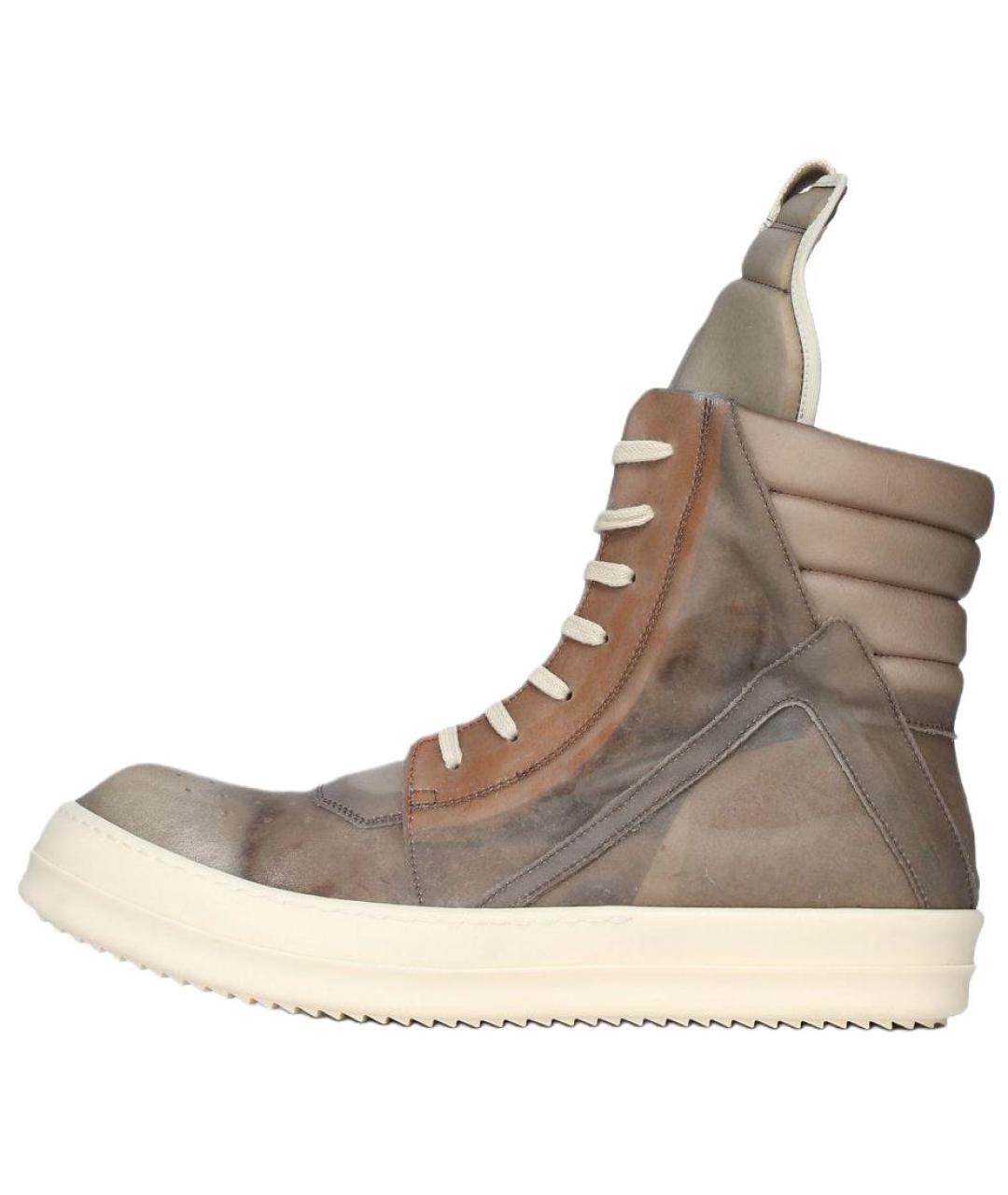 RICK OWENS Мульти кожаные низкие кроссовки / кеды, фото 2