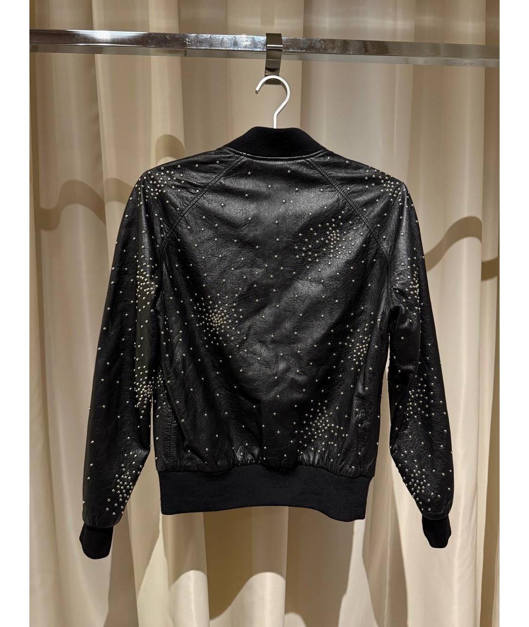 SAINT LAURENT Черная кожаная куртка, фото 2