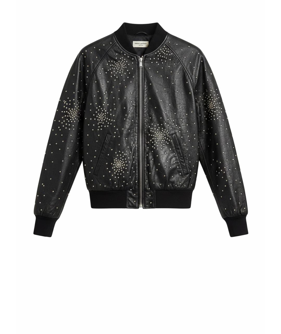 SAINT LAURENT Черная кожаная куртка, фото 1