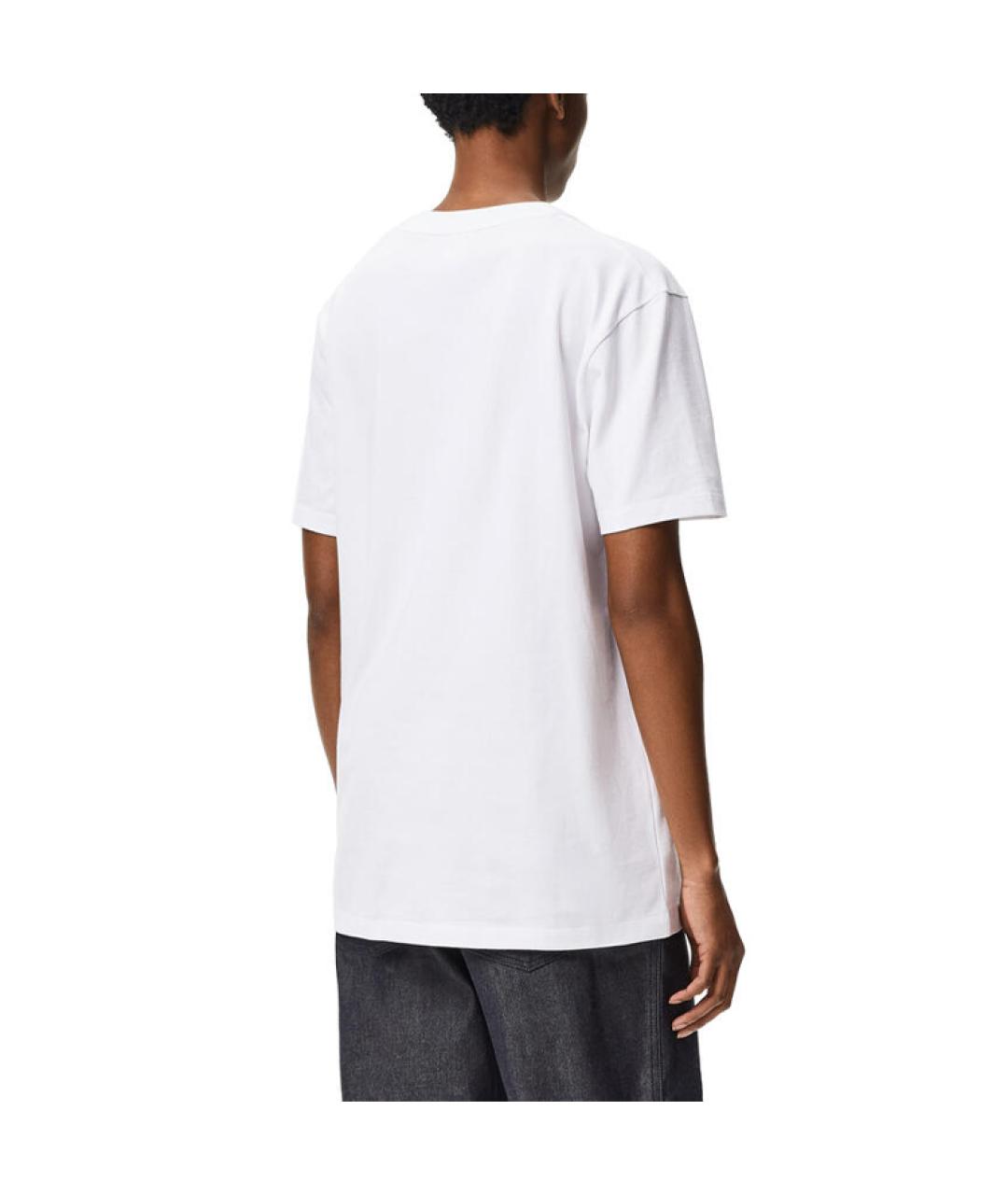 LOEWE Белая хлопковая футболка, фото 4