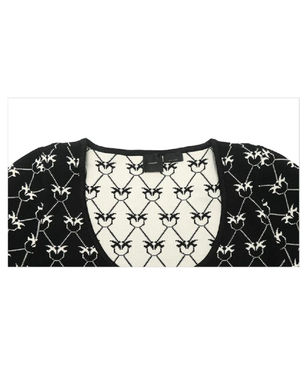 PINKO Черное вискозное повседневное платье, фото 3