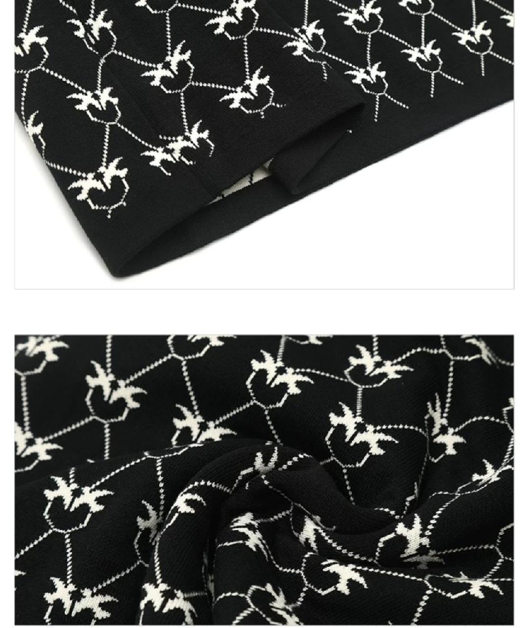 PINKO Черное вискозное повседневное платье, фото 4